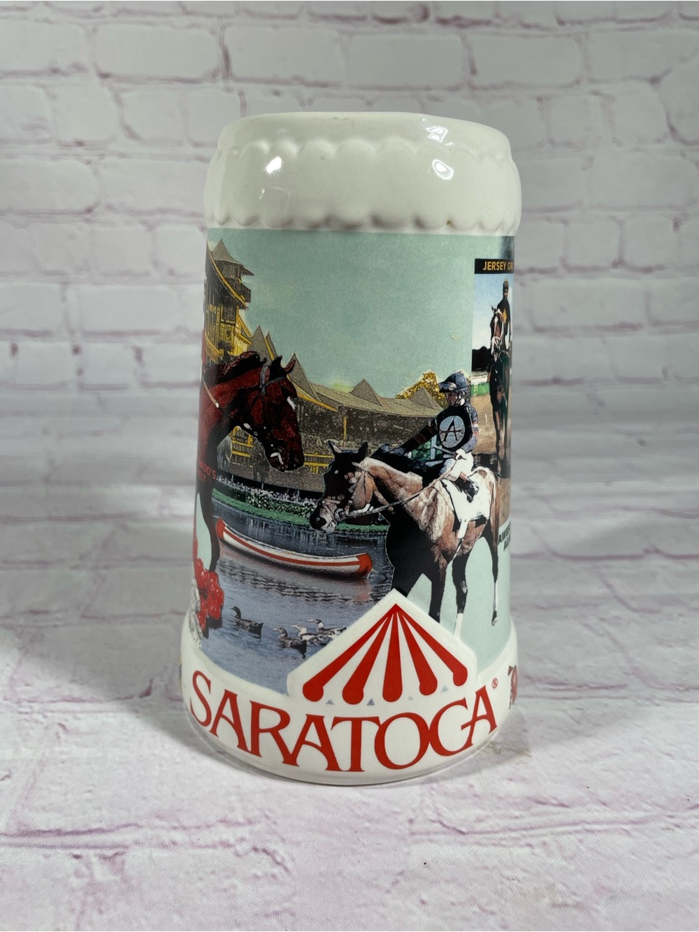 Vintage Saratoga Race Course 1999 Limited Edition Ceramic Collectible Stein